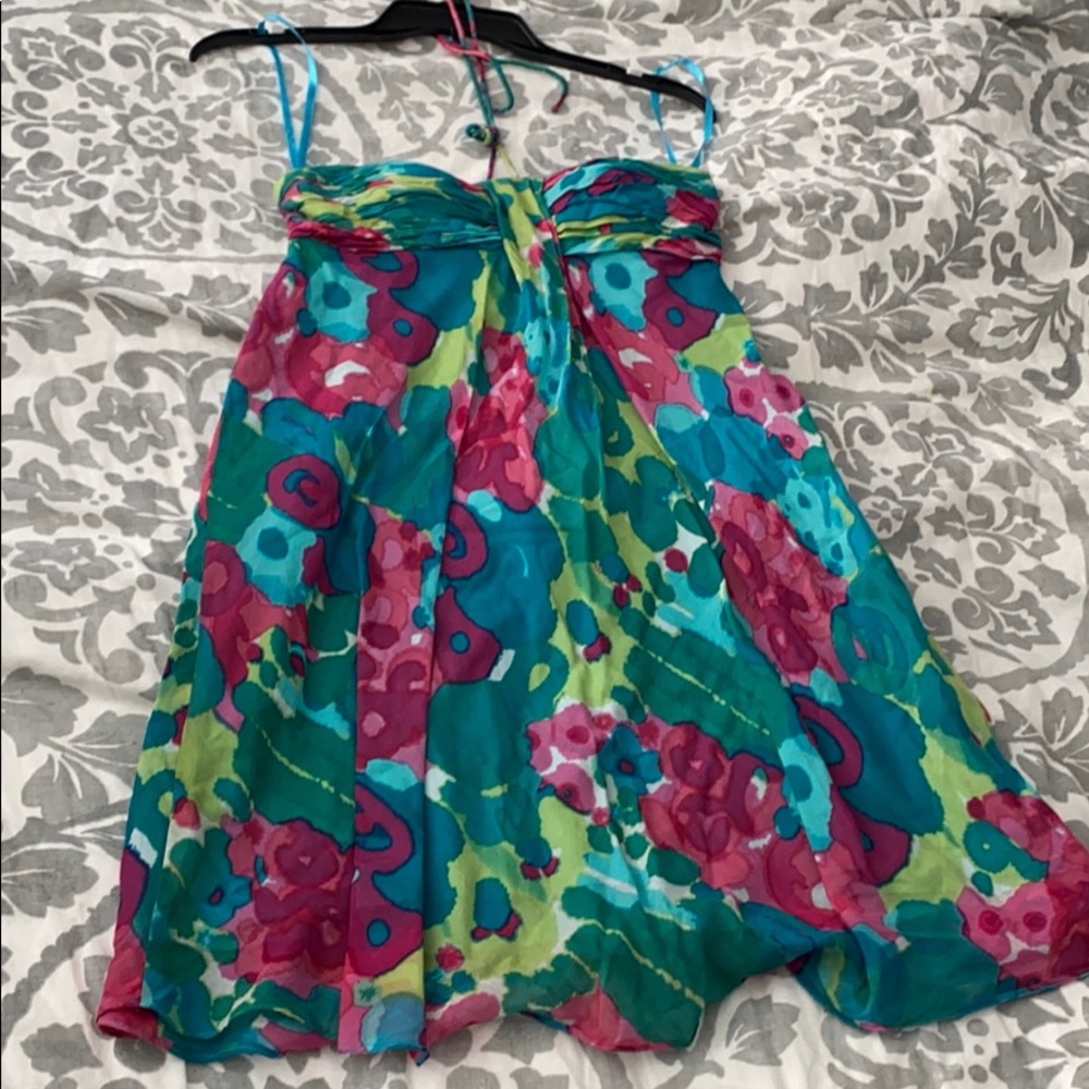 Women’s strapless colorful dress size 4 Nine West